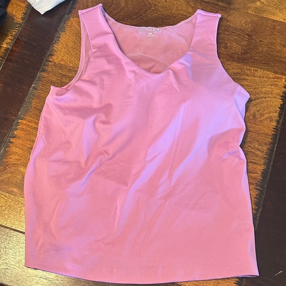Athleta Pink Sleeveless V-Neck Athletic Tank 38B